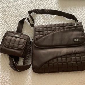 Lug brown crossbody with wallet
